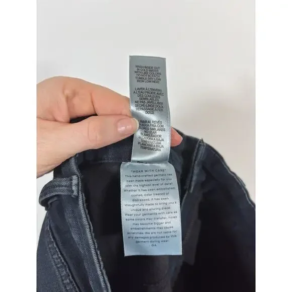 Good American Good Waist Womens 0/25 High Rise Skinny Raw Hem Blue Jeans - Picture 5 of 5